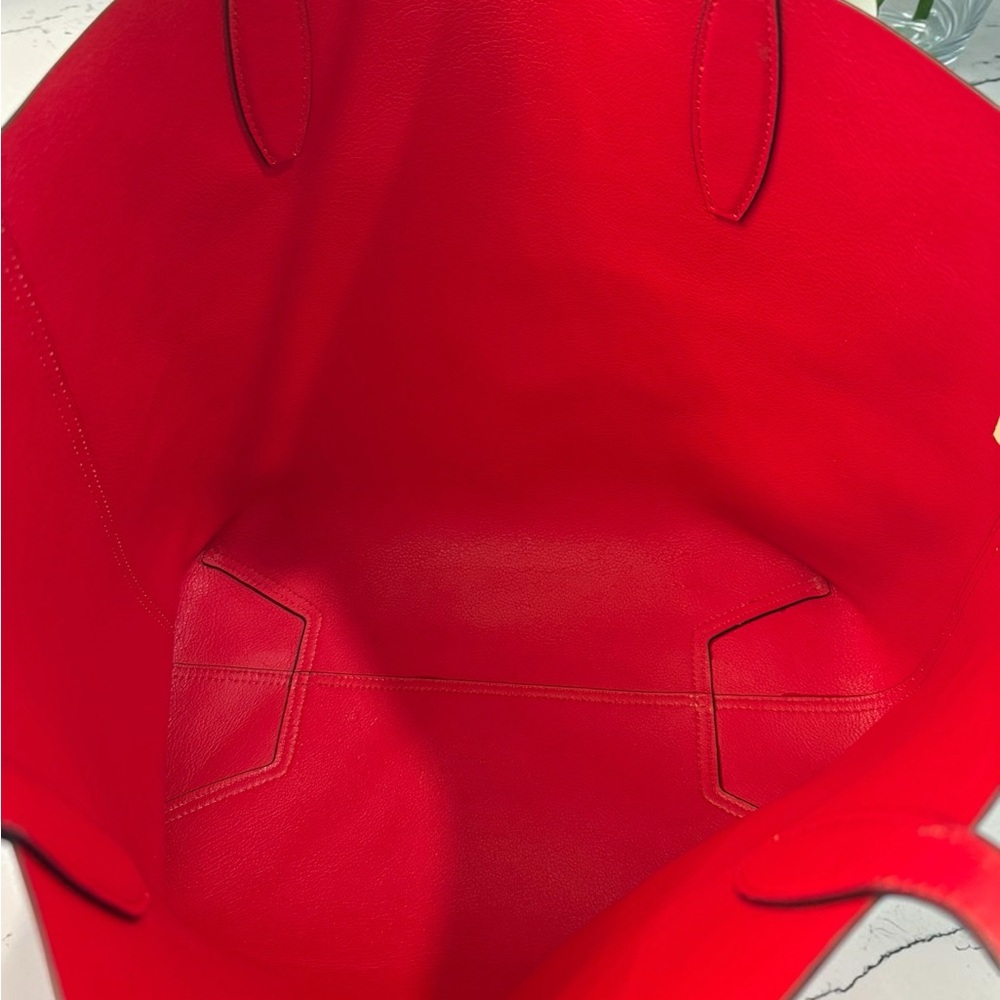 kate spade Tote and Pouch. Cherry & Ice Cream Print Reversible Red Inside NWOT - Picture 3 of 7